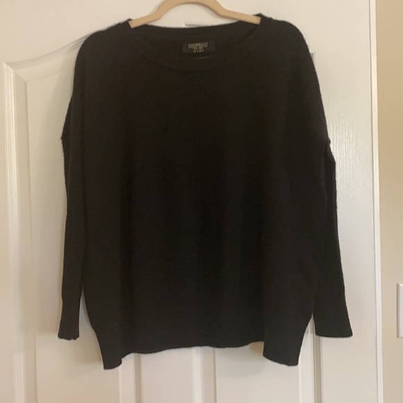 Allsaints / Char Jumper Pullover 100% Cashmere black basic Sweater 4 small - Picture 2 of 4